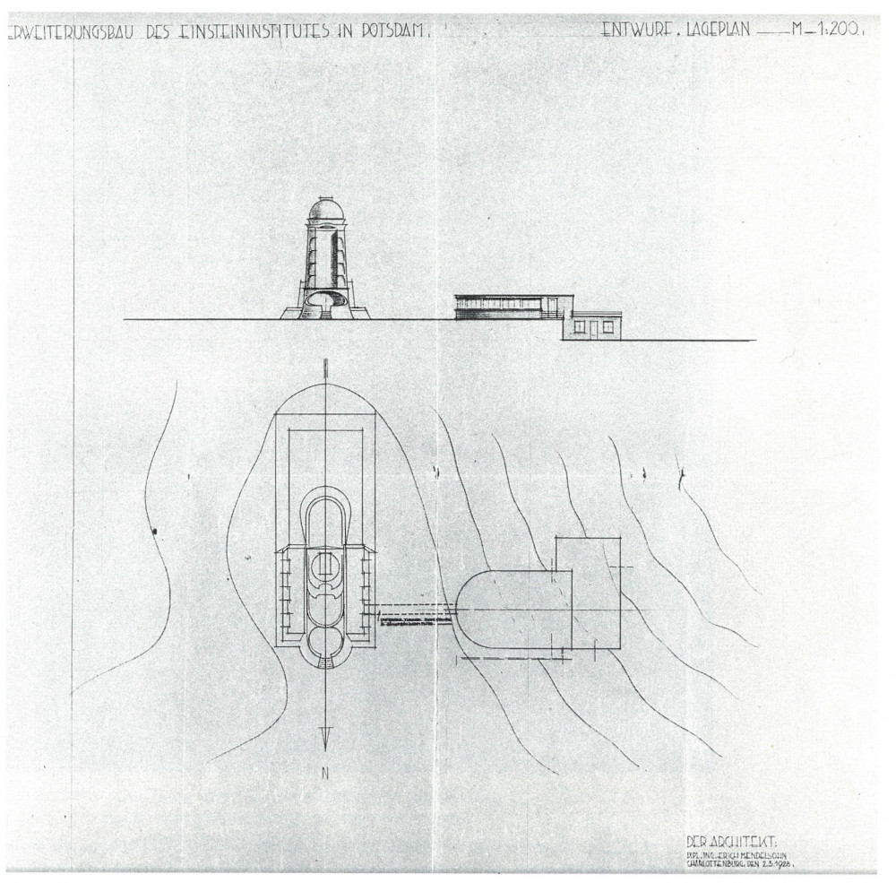 Erweiterungsplan Mendelsohns für den Einsteinturm