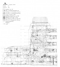 Aufteilung der Fassade in Planquadrate mit Risskartierung