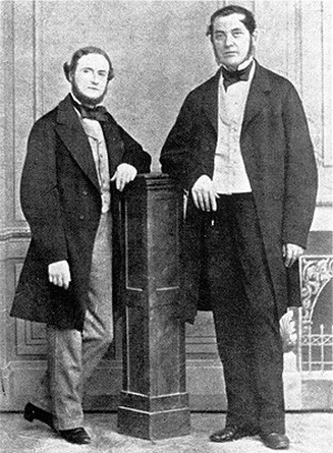 Foto von Gustav Kirchhoff und Robert Bunsen